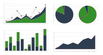 Graphic representation of a virtual queues simulation
